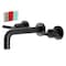 Kingston Brass KS8120CKL Two-Handle Wall Mount Bathroom Faucet, Matte Black KS8120CKL - alternate 1